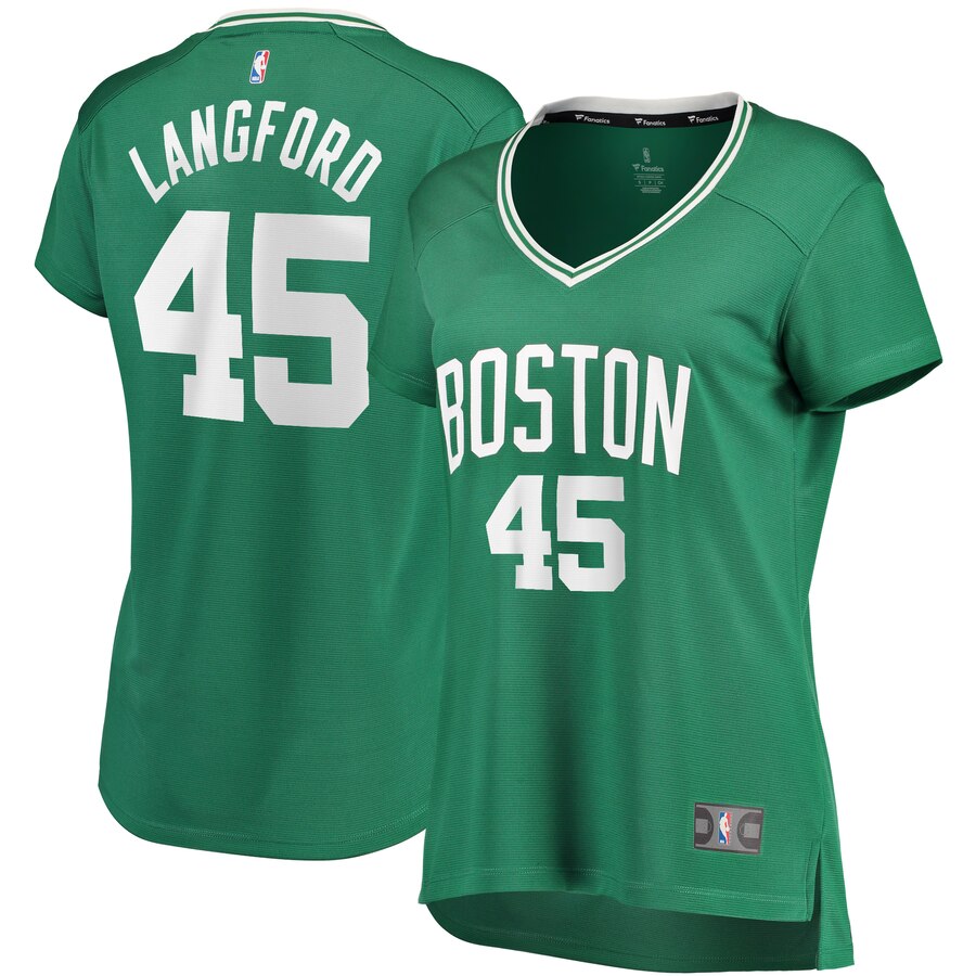 Women's Boston Celtics Romeo Langford #9 Fast Break Fanatics Branded Icon Edition Replica Player Black Jersey 2401TZQU